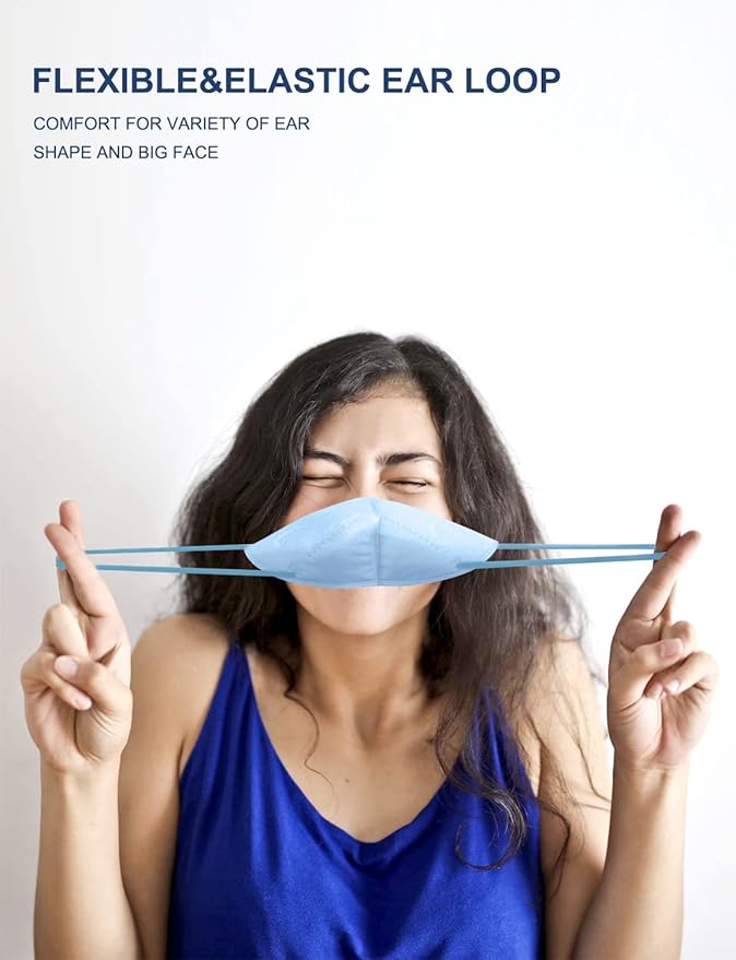 HALIDODO KN95 Face Mask 5-Ply Breathable & Comfortable Filter Safety Mask