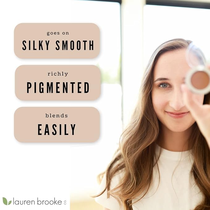 Lauren Brooke Cosmetiques Cream Eyeshadow | Natural Organic Eye Makeup, Richly Pigmented Creme Eyeshadow For Women (Cocoa Latte (Matte))