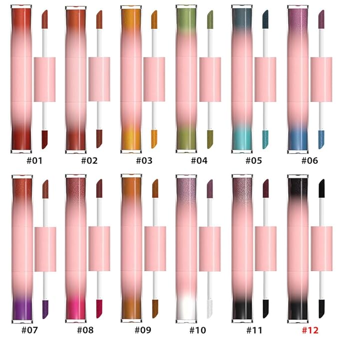 evpct Dual-Ended Shimmer to Glitter Liquid Eyeshadow, Shimmer and Glitter eyeshadow makeup in one stick, Easy Style Formula, Waterproof & Long Lasting Eye Shadow, 12#