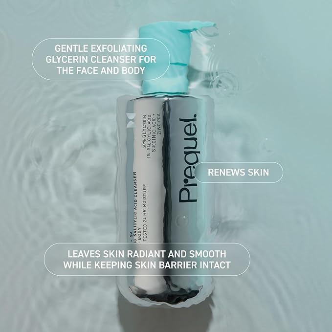 Skin Gleanser SA, Moisturizing Glycerin Face Wash,1% Salicylic Acid Face Cleanser, Unscented and Combination Skin Face Soap, 13.5 ounce (each) Pump Bottles - 6.75 fluid ounce (Pack of 2)