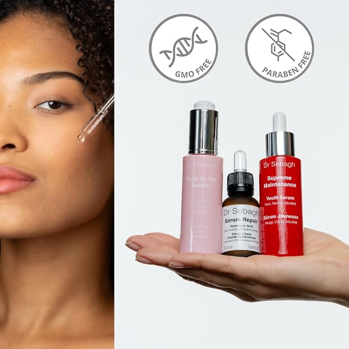 Iconic Trio - Serum Gift Set (Rose de Vie, Hyaluronic Acid & Resveratrol) | 3 Award-Winning Products | Rejuvenate & Refreshes Skin | Natural Ingredients | Expert Formula For All Skin Type