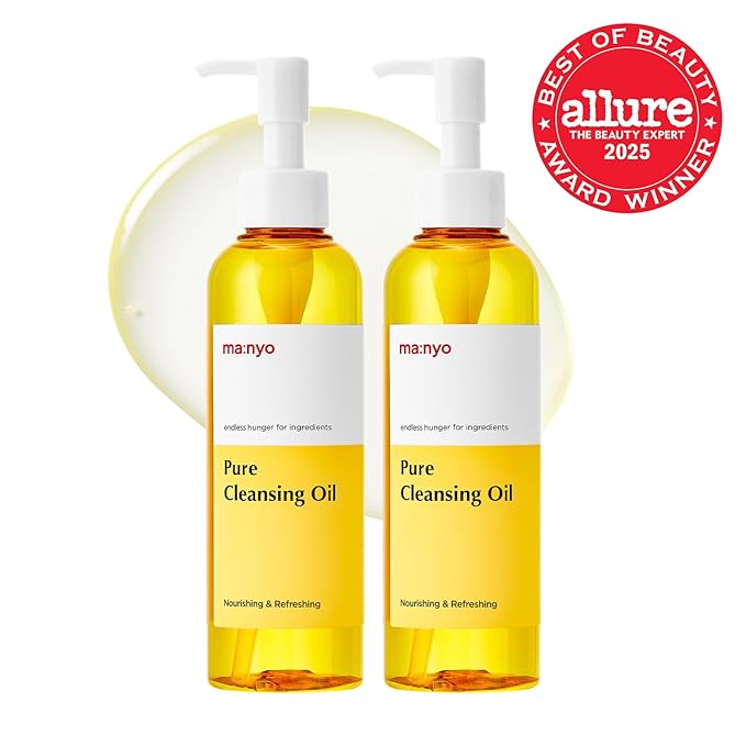 MANYO Pure Cleansing Oil Korean Facial Cleanser, Blackhead Melting, Daily Makeup Removal with Argan Oil, Korean Skin care 6.7 fl oz *(2 Pack)