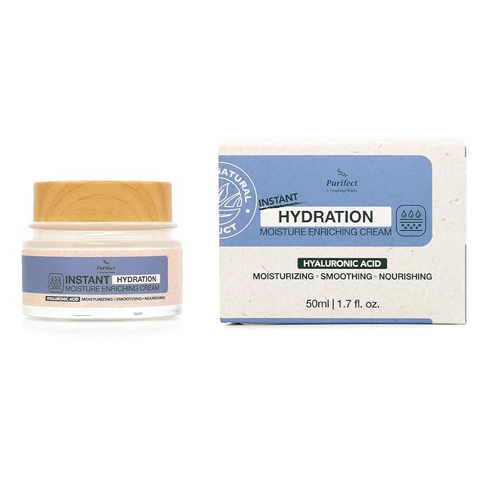 Purifect Instant Hydration Moisture Enriching Cream with Hyaluronic Acid, Anti-Aging Hyaluronic Acid Face Cream, Gently Hydrates and Plumps Skin, Youthful and Smooth Complexion 50ml