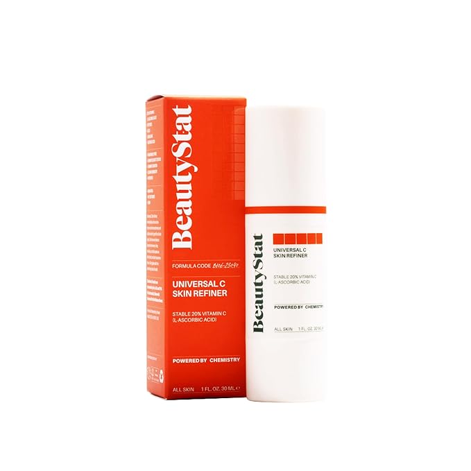 BeautyStat Universal C Refiner - Made in the USA - 20% Pure Vitamin C Serum For Face - Clinically Tested to Decrease the Look of Fine Lines and Wrinkles and Improve Firm Skin Tones - 1oz, 30ml