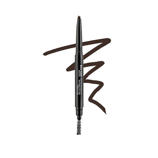 Bodyography Brow Assist – Brown | Triangular Tip Eyebrow Pencil for Women with Built-In Spoolie | Defines, Fills & Shapes Brows | Mineral-Based Formula with Castor & Coconut Oil | Clean, Vegan