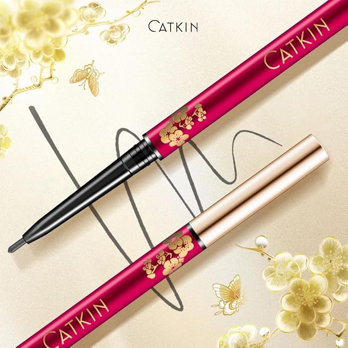 CATKIN Ultra-Fine Automatic Eyebrow Pencil, Smudge-Proof & Waterproof Formula, High-Pigment, Built-in Spoolie Brush, Natural Looking Brows Stay All Day (C04 Grey)