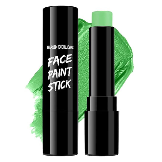 BADCOLOR Light Green Eye Black, Lime Green Face Body Paint for Sports St. Patrick's Day Camouflage Hunting Hulk, Washable Painting Sticks for Halloween Costume SFX Cosplay Witch Grinch Makeup