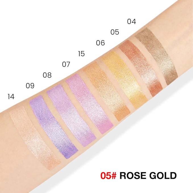 evpct Desert Gold Shimmer Cream Eye Shadow Brightener Sticks Set for Eyes, Desert Gold Shimmery Matte Pencil Eye shadow Applicator Stick Pen Palette Makeup Waterproof sombras en crema para ojos 06#