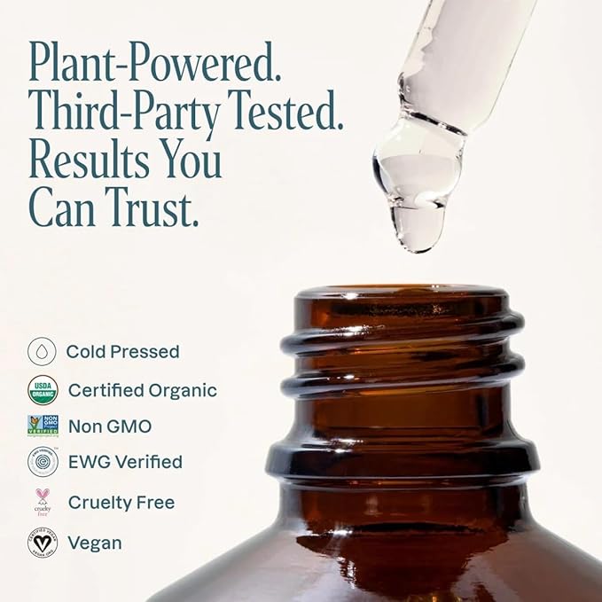 Cliganic Organic Castor Oil, 100% Pure - For Hair, Skin, Face, Eyelashes & Eyebrows | Natural Cold Pressed Unrefined Hexane-Free (8oz)