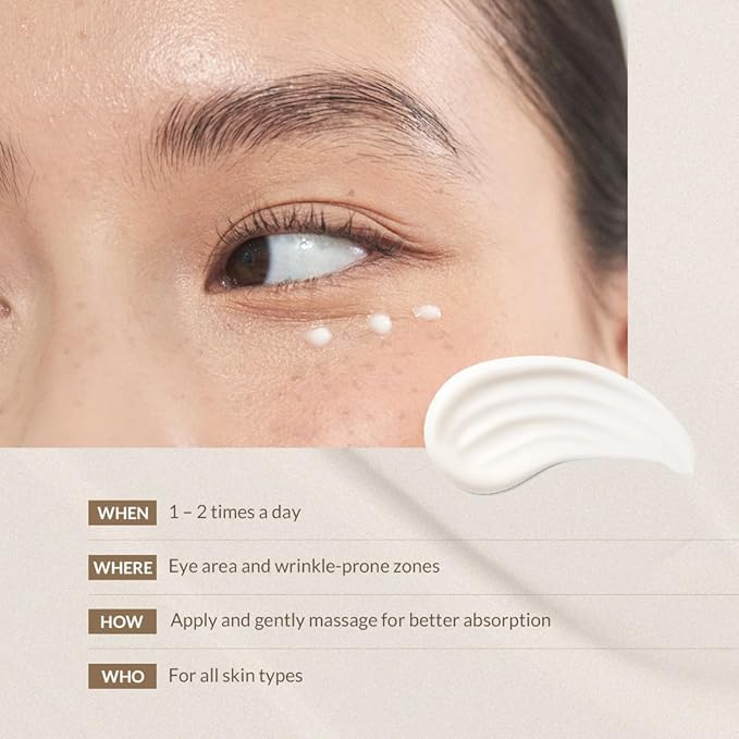 MIZON Snail Line Snail Repair Eye Cream, natural treatment, wrinkle treatment, fine line, hydrating, healthy skin, Korean skincare (0.84 oz)