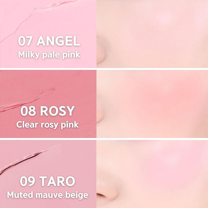 BBIA Ready To Wear Downy Cheek Cream Blush 8 Color - Creamy Blendable & Buildable Blush Dewy Texture & Matte Finish High Pigment Longlasting Lightweight Natural Face Makeup, 0.12oz (03 DOWNY APRICOT)