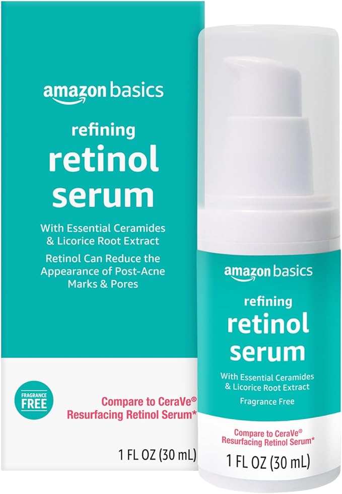 Amazon Basics Retinol Serum for Face, 1 Fluid Ounce, 1-Pack