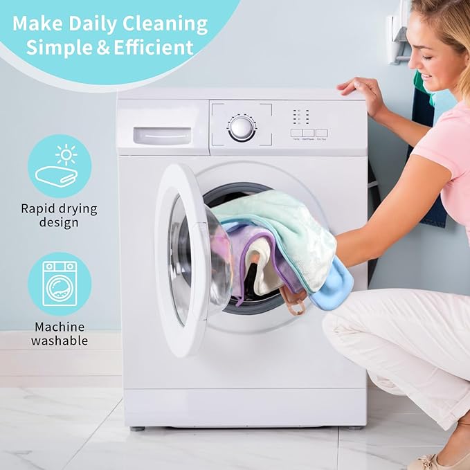 Makeup Remover Cloth 7-Day Set, 15" x 6.5" Reusable Makeup Remover Towels, Makeup Washcloths for Face, Skin Friendly, Soft & Washable Coral Fleece Microfiber Towel for Face, Eye, Lips