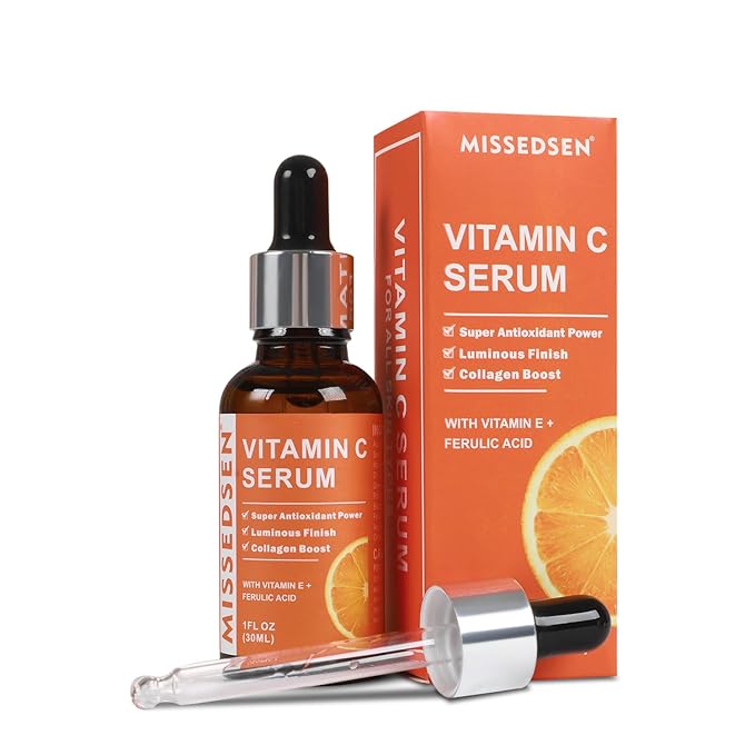 Vitamin C Serum for Face with Vitamin E & Ferulic Acid, Smoothes Wrinkles,Improves Elasticity,Firms Skin 1 Oz for Face Care, Daily Use