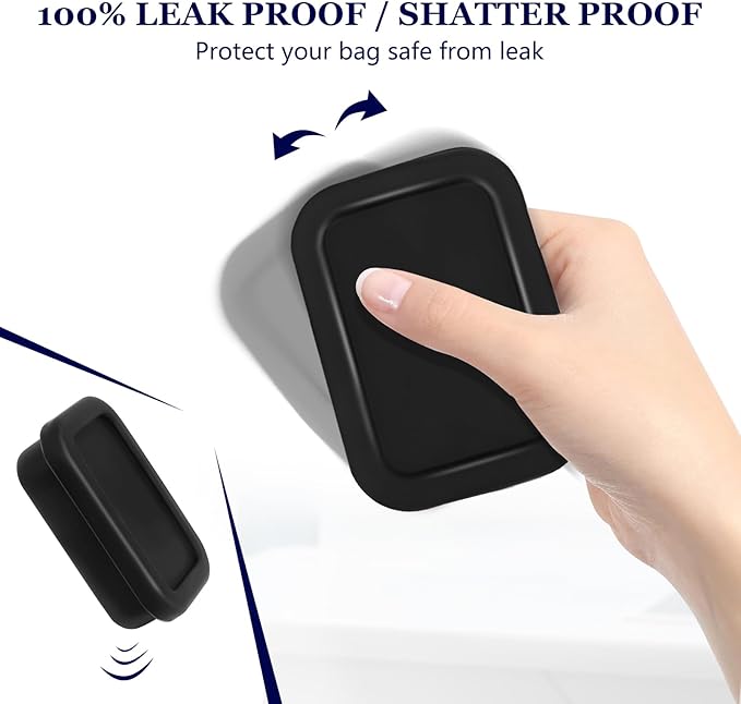 Leak Proof Silicone Travel Soap Case with Draining Layer, Travel Size Toiletry, Portable Soap Container for One Regular Bar Soap Perfectly, Shatter-Proof Soap Holder for Bathroom, Gym (Black)