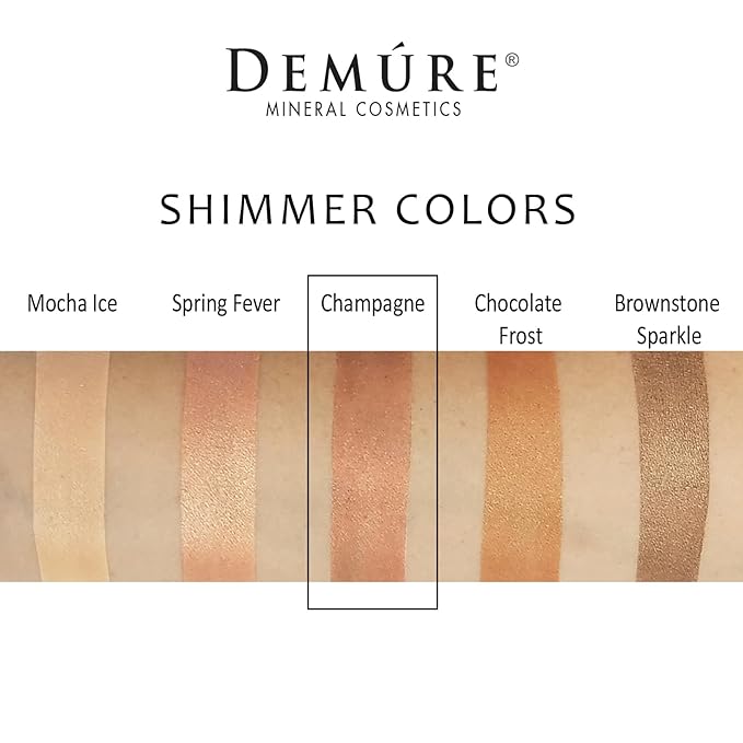 Demure Mineral Make Up Eye Shadow (Deep Champagne), Shimmer Eyeshadow, Loose Powder, Glitter Eyeshadow, Eye Makeup, Professional Makeup