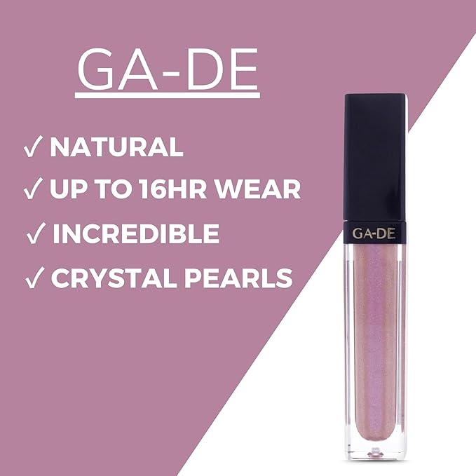 GA-DE Crystal Lights Lip Gloss, 805 - Enriched with Light-Reflecting Crystal Pearls - Smooth Silky, Rich Color - Moisturizes and Adds Shine - 0.2 oz