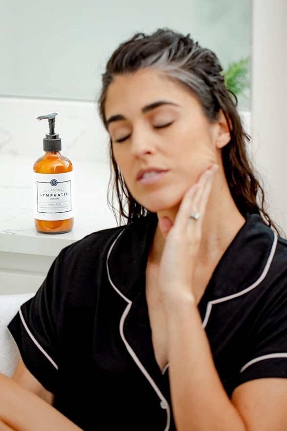 Rowe Casa Organics All-Natural Lymphatic Lotion with Therapeutic Grade Essential Oils, Non-Greasy Formula Moisturizes Skin and Stimulates Lymph Fluid Drainage, 8 OZ