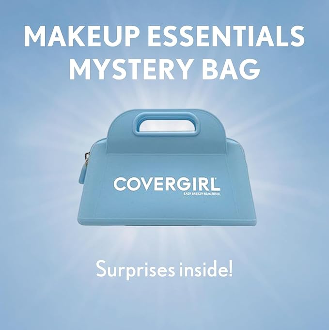 CoverGirl Makeup Essentials Mystery Bag, Stocking Stuffer Gifts, Exclusive CoverGirl Makeup Bag, 4 Full Size Products