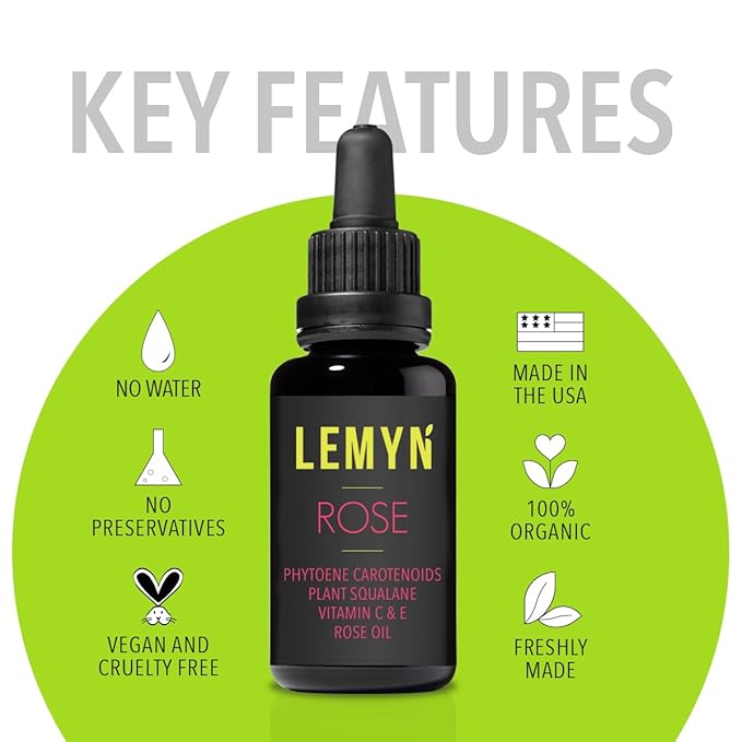 Squalane + Vitamin C Rose Oil | Enhanced with Carotenoids and Vitamin E | Freshly Made Face Oil | Hydrate & Firm | Small-Batch Artisan Skincare 30ml