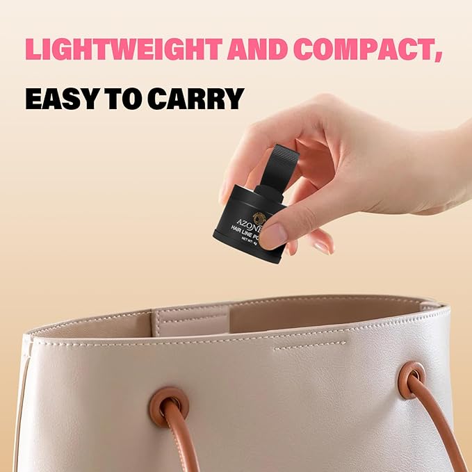 Root Touch Up Sets,Hairline Powder for Women Cover Up- Hairline Concealer for Thin and Thinning Hair, Water & Sweat Resistant,Contain Azonbey Makeup Brush (Black, Med-Makeup Brush)