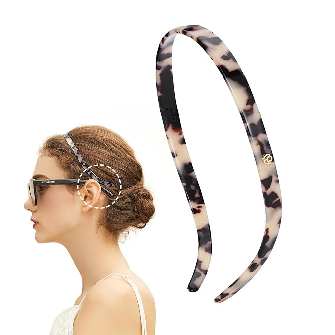 EVITA PERONI Hair Band for Eyewear - No Pressure, No Headache, Comfortable Thin Non-Slip Headbands for Women's Hair Fashion - Amber