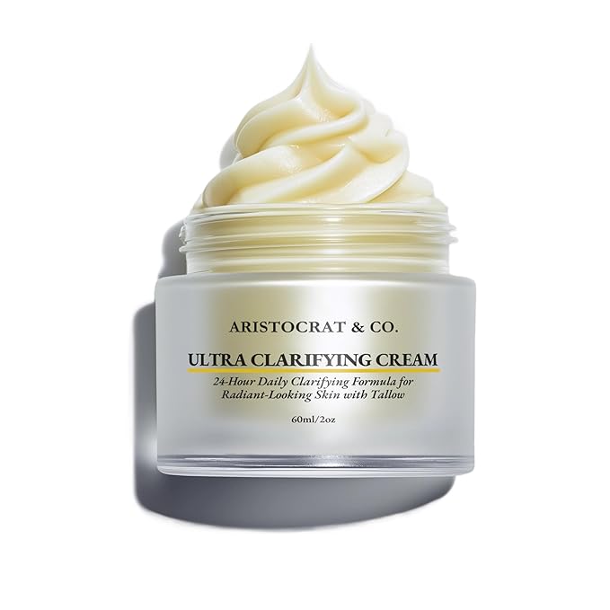 Ultra Clarifying Cream – Grass Fed Precision Blend Amish Tallow Body Butter for Face & Skin, Toning Whip for Skin Elasticity, Smooth & Radiant Skin, Nourishing Texture Boosting Balm, 2oz