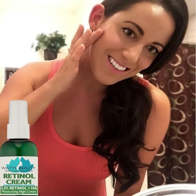 2.5% Retinol Cream for Face and Body - Lightweight, pore-friendly cream containing anti-aging retinol, hyaluronic acid, vitamin E, vitamin B5, and jojoba oil for all skin types - 4.48 oz.