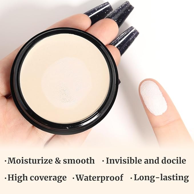 Kaely Pot Concealer Full Coverage, Under Eye Brightener Color Correcting Concealer for Dark Circles, Waterproof Foundation Face Makeup, Eye Ring Corrector de ojeras, 02 Fair