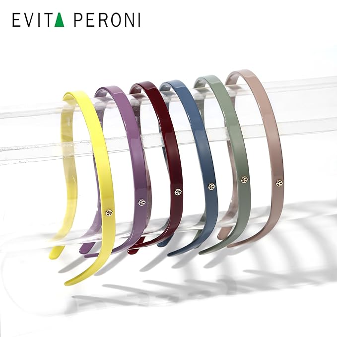 EVITA PERONI Non-Slip Headbands - Designed for Eyewear, No Pressure, No Headache, Comfortable Fashion Thin Headbands for Women's Hair - Apricot