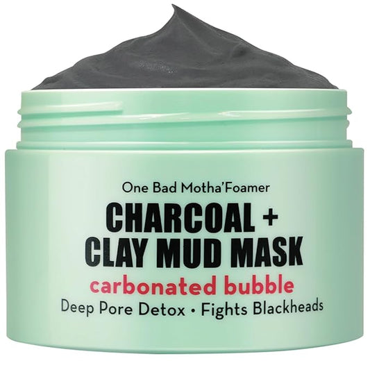 Elizabeth Mott Carbonated Bubble Detox Clay Mask – Korean Skincare for Deep Pore Cleansing, Acne, Blackheads & Oil Control – Charcoal Face Mask for Breakouts & Smooth Skin – Cruelty-Free, 3.53 oz