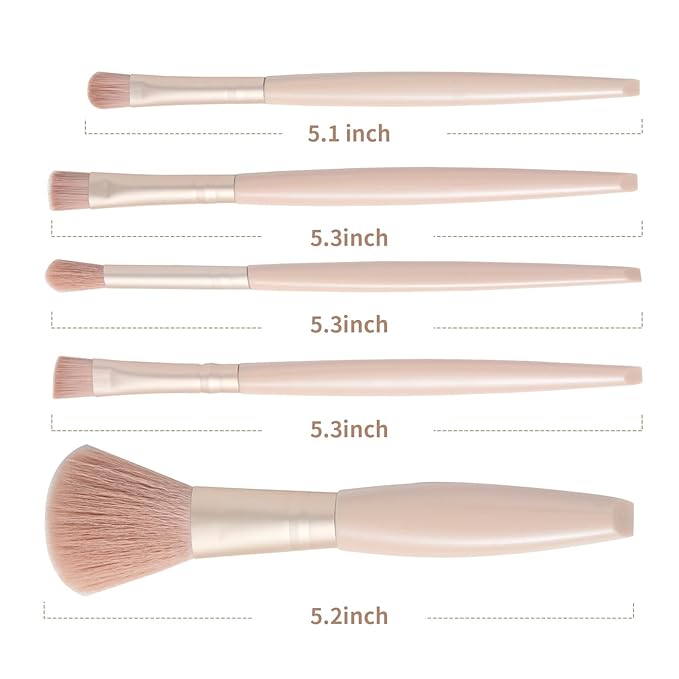 Makeup Brushes Set Beauty Mirro Rconcealer Brush Travel Essentials for Women Ntegrated with Folding Mirror And Storage Box (Pink)