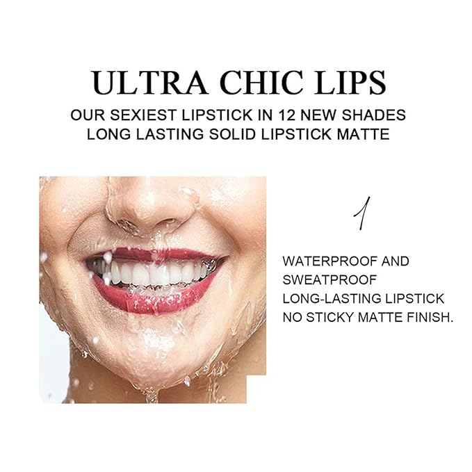 BONNIE CHOICE 6Pcs Matte Lipstick Set, Burgundy Wine Dark Red Brown Pink Purple Matte Lipstick Sets for Women Velvet Lipstick Long Lasting Waterproof 24 Hours Lipstick Makeup Christmas Day Gifts (B)