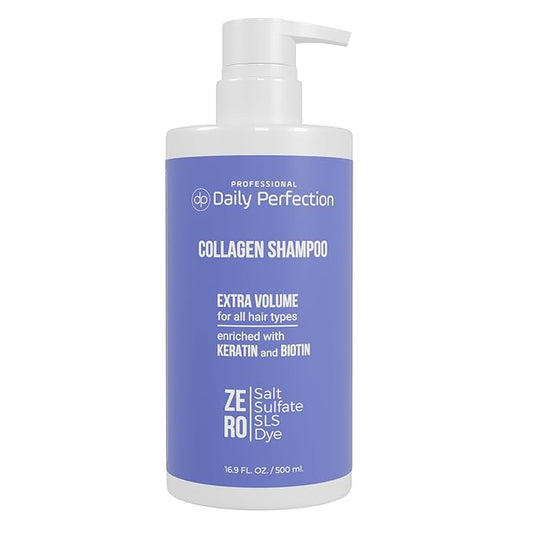 (dp) Collagen Shampoo – Boost Volume and Strength for Flat Hair – Clean + Salon-Grade Formula with Biotin & Keratin