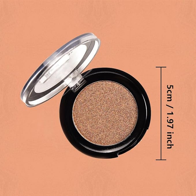 Monochrome Powder Eyeshadow Palette Makeup,Dark Brown Natural Neutral Single Shimmer Eye Shadow for Older Women,Buildable Sparkly Eye Finish,Long Lasting Naturing-Looking