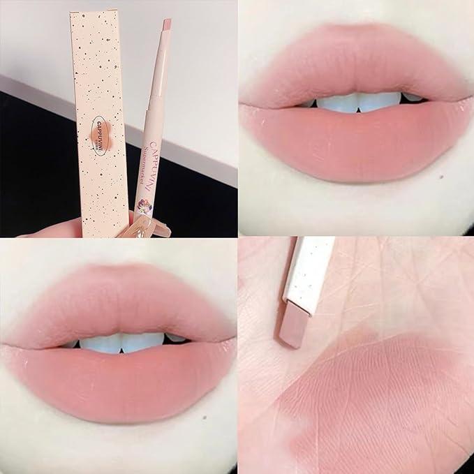 5 Colors Lip Liner Pen Set, 5pcs Nude Pink Lipstick Set, Longwear Waterproof Creamy Matte Finish Lip Pencil for Defines Perfect Lip Shape