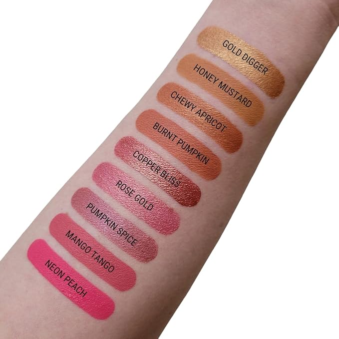 Aromi Metallic Liquid Lipstick | Peachy Pink, Coral Lip Color with Shimmery Finish, Long-lasting, Vegan, Cruelty-free, Smudge Proof, Gluten Free (Rose Gold)
