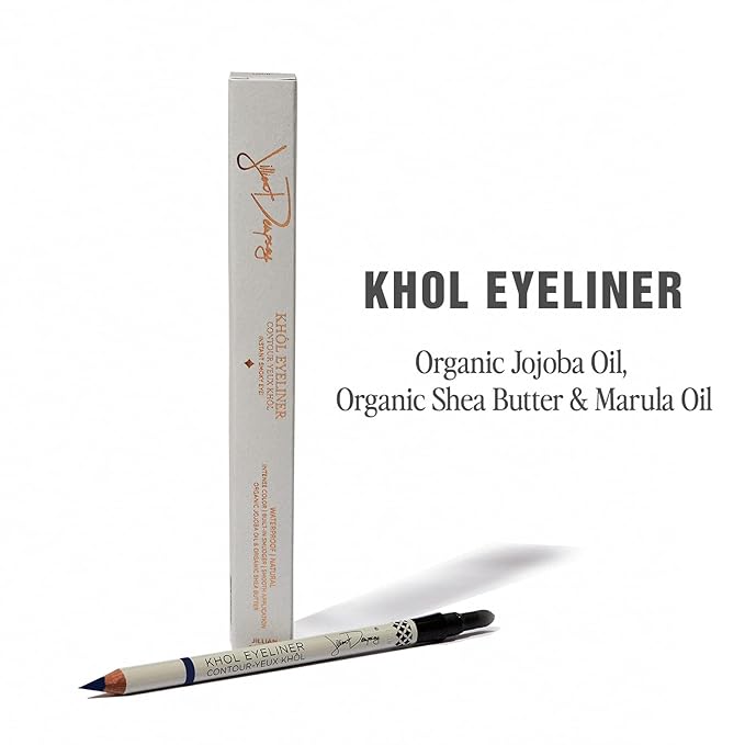 Jillian Dempsey Khol Eyeliner: Clean, Waterproof Eyeliner Pencil with Built-In Smudger for Effortless Blending – Rich Pigment, Cruelty-Free, Black Sapphire