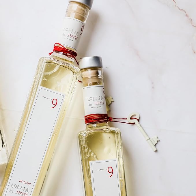 Lollia in Love Bubble Bath, 16 fl. oz., Classic Petal Scent, Gentle & Moisturizing Bubbling Liquid Soap for Women, Hydrating Ingredients, Luxury Beauty Care