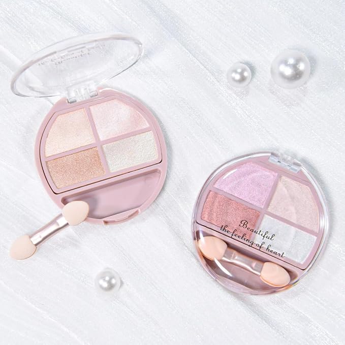 Eyeshadow Makeup Palette with Brush,Nude Pink Natural Neutral Powde Eye Shadow Palette for Older Women,Long Lasting Naturing-Looking,Lightweight,Waterproof,Eye Makeup Kit Travel Size,Vegan