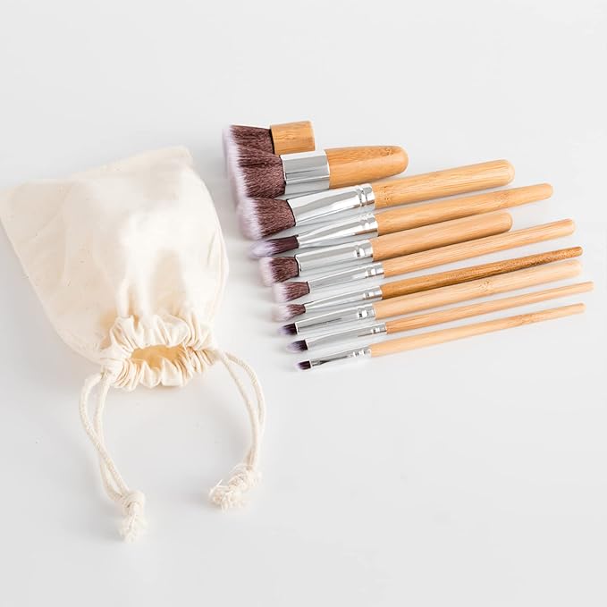 Makeup Brushes With Bag 11PCs Professional Makeup Brush Set，Premium Synthetic Foundation Concealer Powder Blush Eyeshadow Eyebrow Blending Travel Make Up Brushes(11 pcs)