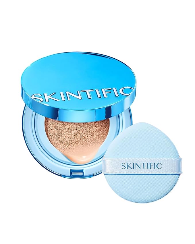 Velvet Matte Cushion Foundation Blue Ultra Cover Powder Foundation Oil-Control Waterproof BB Cushion Makeup CC Cream (00 PORCELAIN)