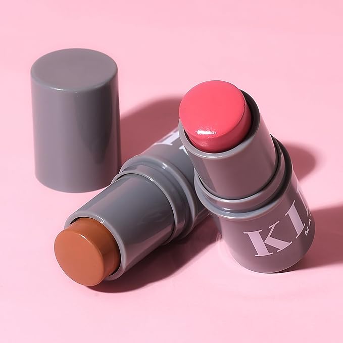 KIMUSE Cream Contour Stick Duo, Cream Blush Stick, Bronzer Shaping Stick, Creamy, Highly Pigmented, Long Lasting, Vegan Face Make Up Sticks