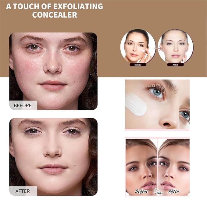 Biology 4-in-1 Foundation Hydrating Medium Spectrum Full Coverage Lotion Foundation, Protecting from Sun with SPF 50+, 4 1 Concealer Waterproof Longwear (Medium, M)