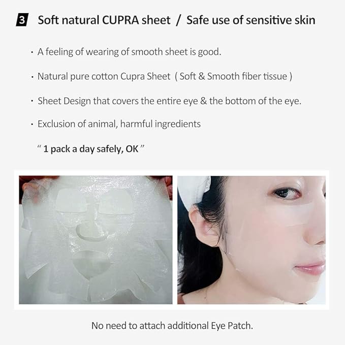 Diamond Ampoule Sheet Mask (pack of 10) Korean Collagen Face Facial Mask Pack for Elastic Skin, Vitality, Moisture, Brilliance, Nutrition, Skin Soothing | Skincare