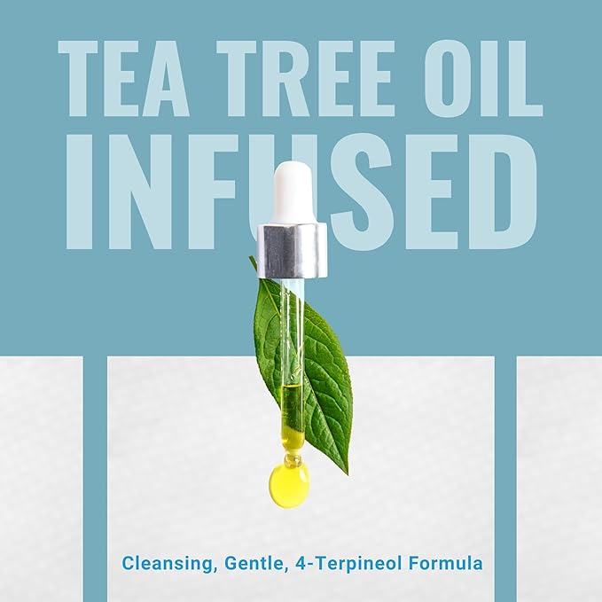 Towelettes - Natural Face, Eyelash & Eyelid Cleanser - Wipes for Demodex, Blepharitis, Mgd and Red Irritated Eye Lid - Tea Tree Oil Extract.