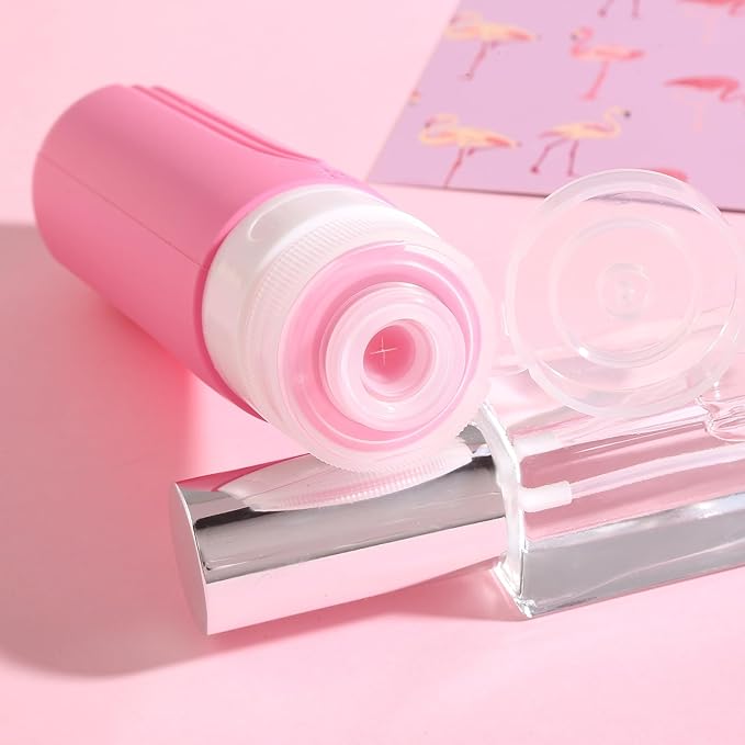 Travel Bottles for Toiletries, 5 Pack TSA Approved Travel Size Containers, 3oz Leak Proof Refillable Travel Accessories for Shampoo Conditioner, BPA Free Travel Bottles with Toiletry Bag