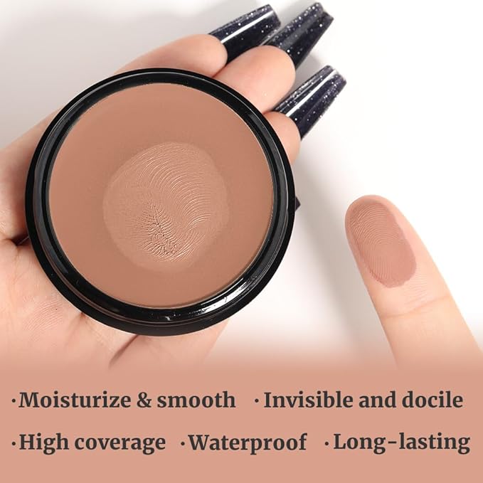 Kaely Pot Concealer Full Coverage, Under Eye Brightener Color Correcting Concealer for Dark Circles, Waterproof Foundation Face Makeup, Eye Ring Corrector de ojeras, 06 Light Coffee