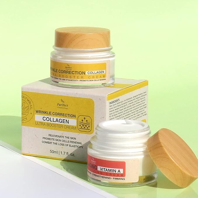 Purifect Wrinkle Correction Collagen Ultra Booster Cream, Anti-Aging and Anti Wrinkle Face Cream, Strengthens and Hydrates Skin, Youthful and Glowing Complexion 50ml