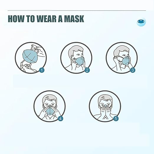 White KN95 Face Masks 100 Pack Breathable Disposable Face Masks